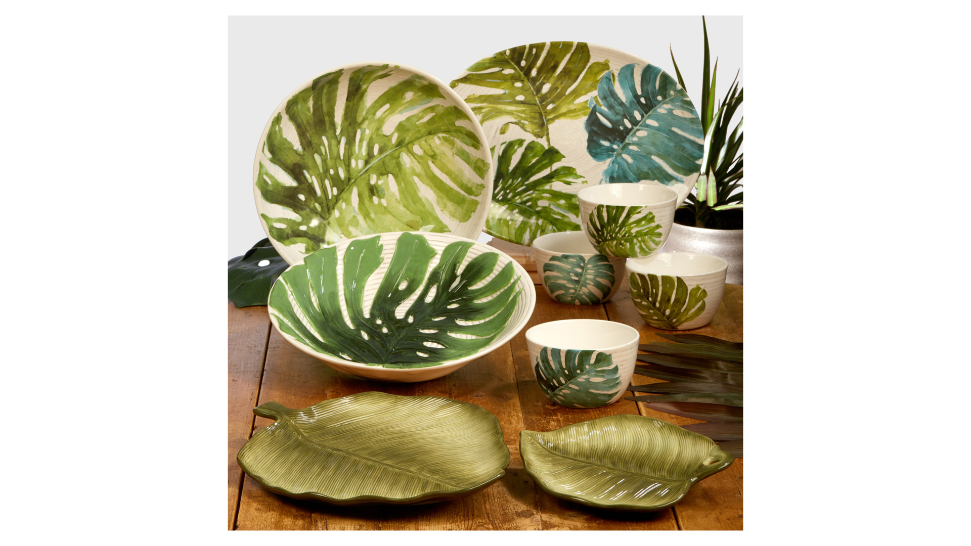 10638460 Certified International Салатник индивидуальный Certified Int. Пальмовые листья 13см, керамика Керамика  - Вид №2