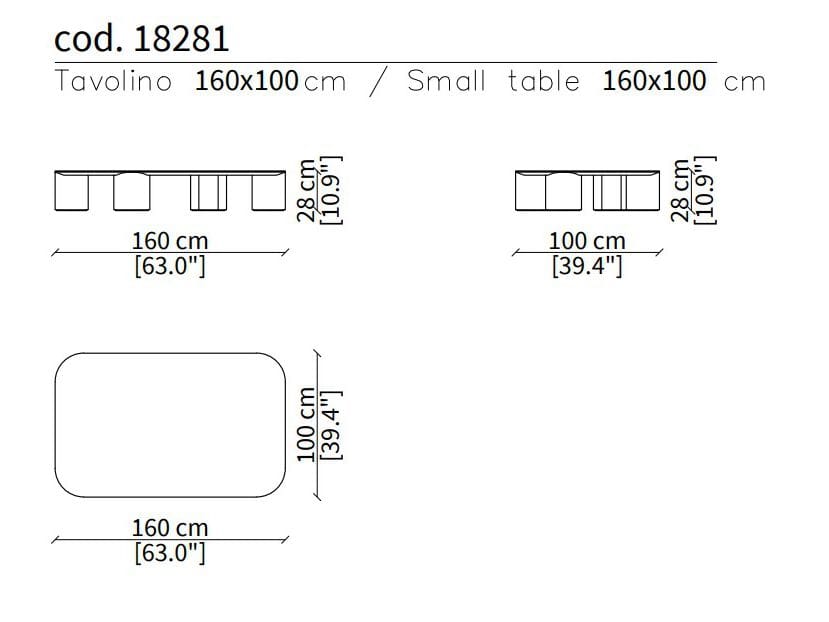 Низкий прямоугольный журнальный столик из лакированного дерева Frigerio Elly ARCH-00033260 - Вид №7