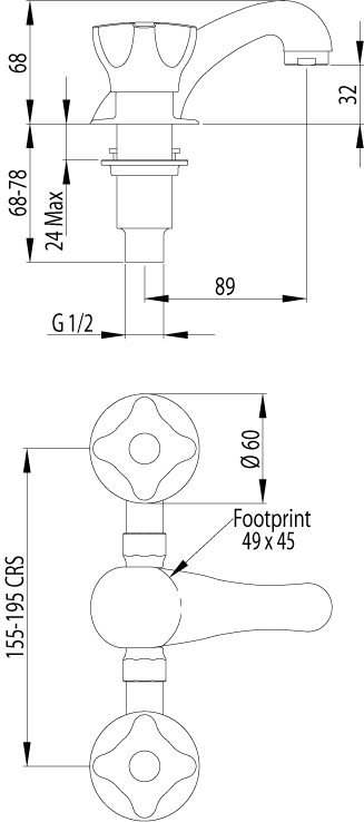 AW318 Смеситель для бассейна Awa Methven - Вид №1
