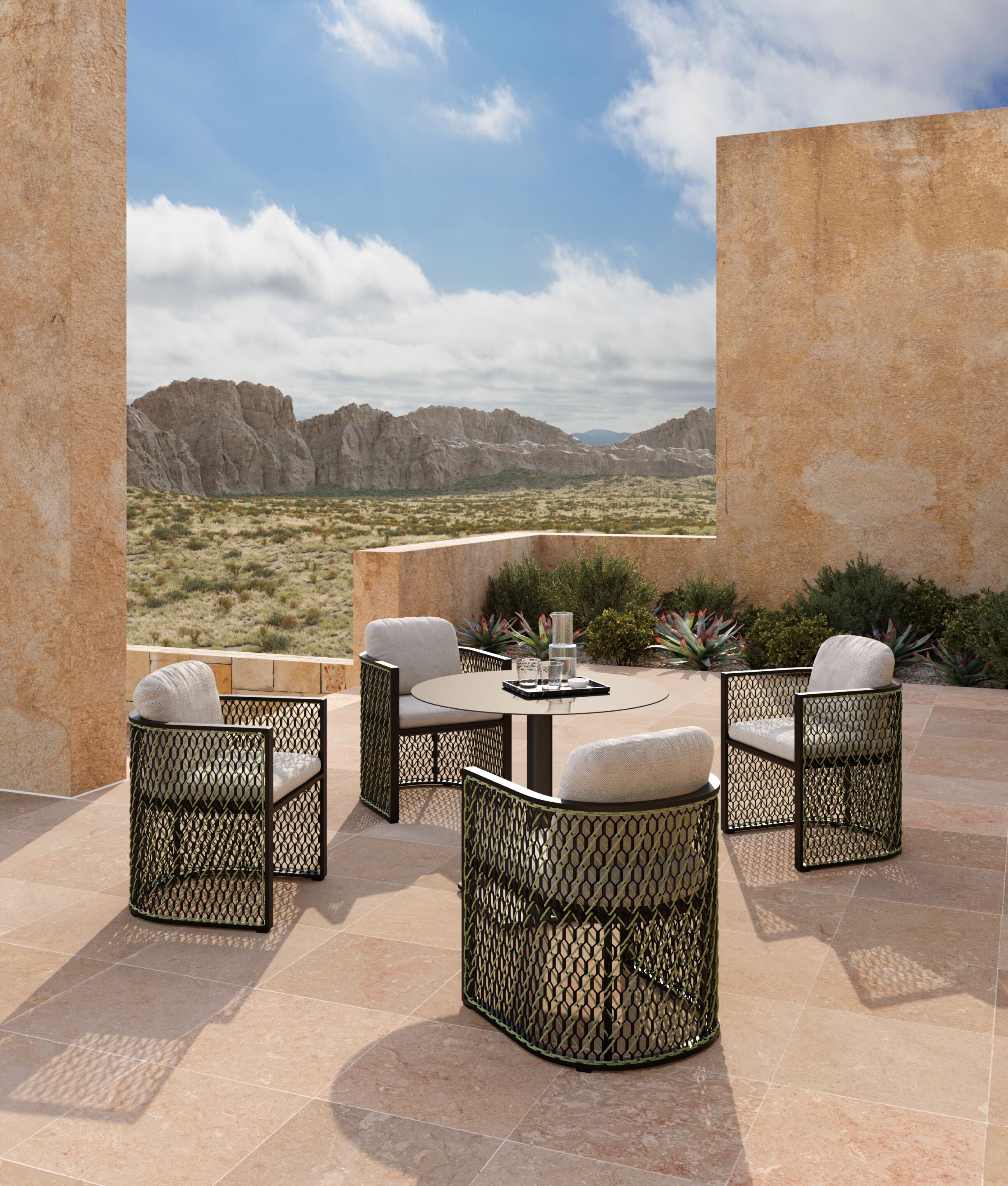 Садовый стул из проволочной сетки VINEKO гнездо ARCH-00096028 - Вид №2