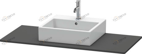 XS060F04949 Консоль XSquare #XS060F 1200 x 550 мм Графит матовый, декор Duravit