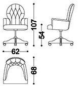 OPERA CONTEMPORARY Кожаное кресло руководителя на колесиках sun-id-1496846 - Вид №4