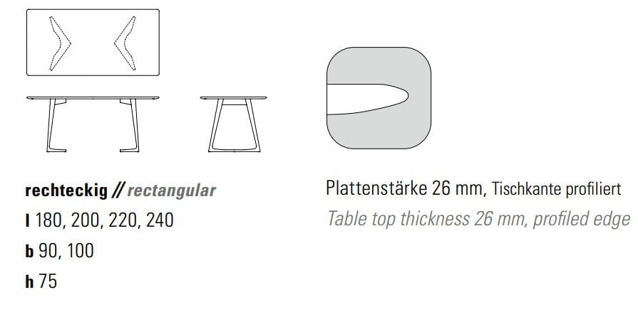 Деревянный прямоугольный стол ZEITRAUM ARCH-00104288 - Вид №6