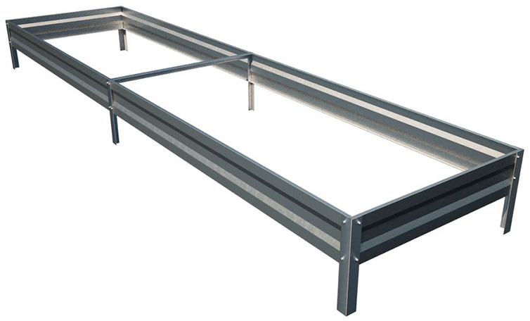 Грядка оцинкованная 0,8*3,0 м, высота 20 см ГеоПластБорд