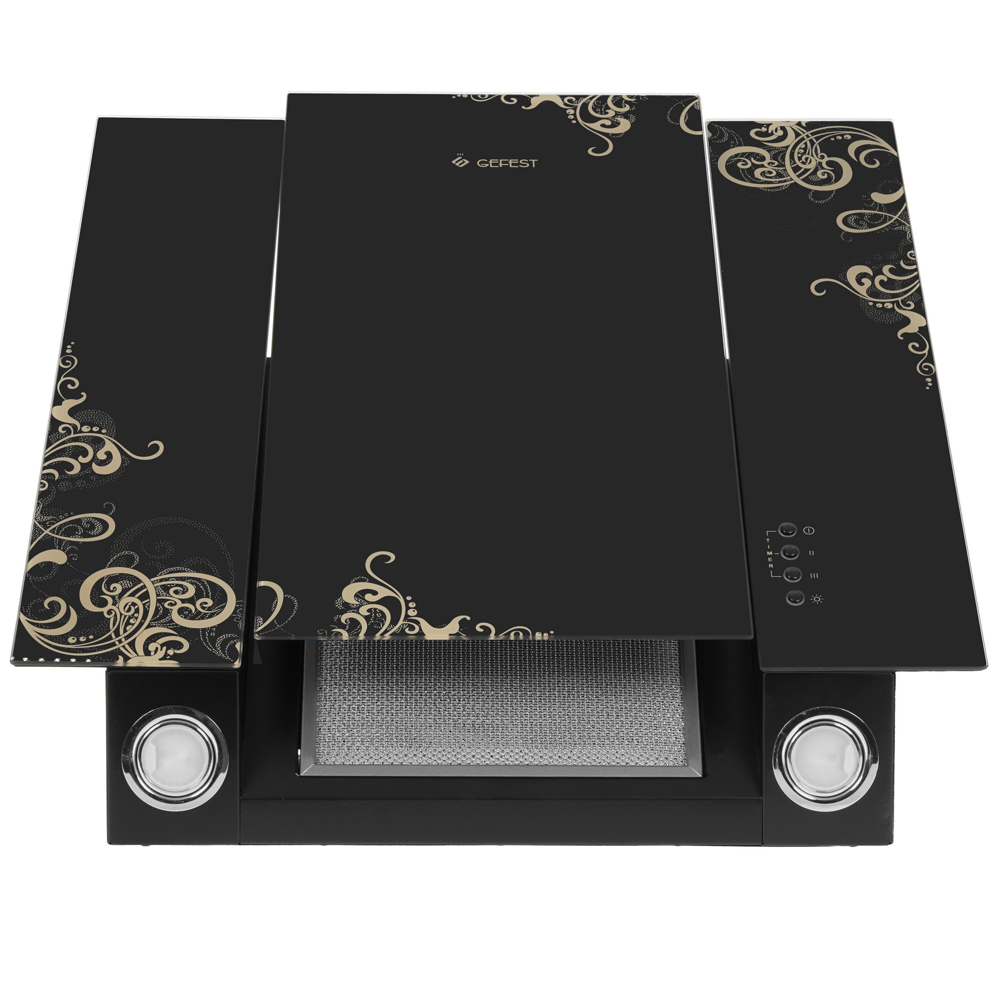 7975966 Вытяжка наклонная Gefest ВО 3603 К19 черный/золотистый STDN-0142098 - Вид №6