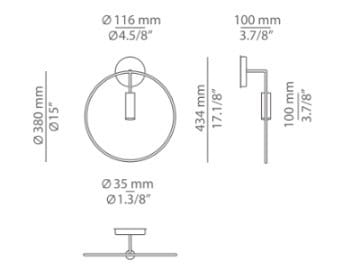 Алюминиевый светодиодный настенный светильник Estiluz Revolta ARCH-00073737 - Вид №4