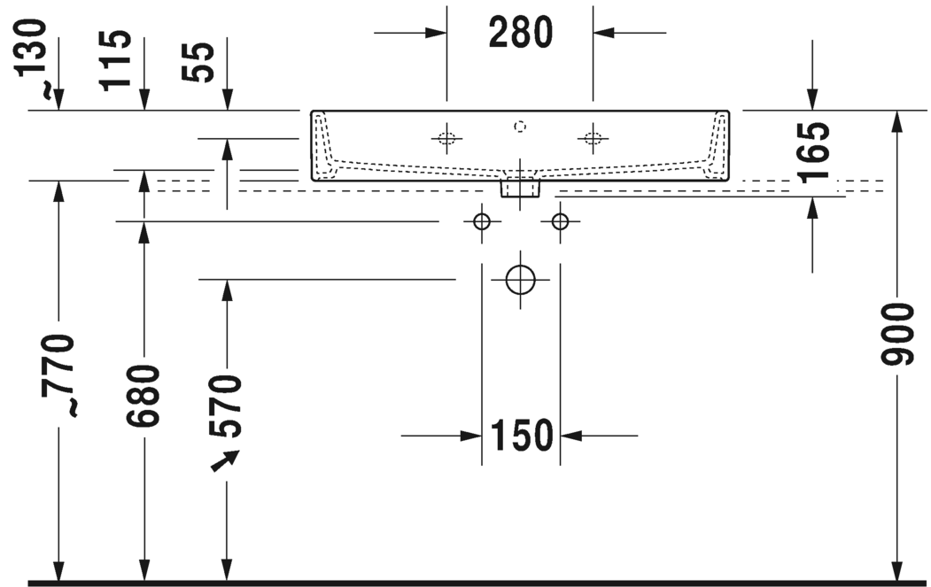 2350800027 Подвесная раковина настенная овальная Duravit Vero Air - Вид №2