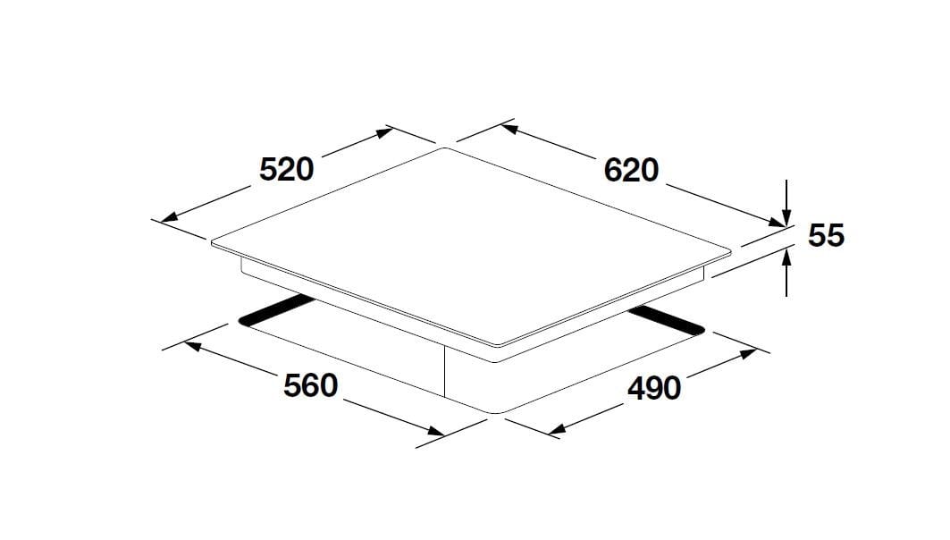 Стеклокерамическая встраиваемая газовая плита Fulgor Milano Cluster Concept ARCH-00043035 - Вид №3