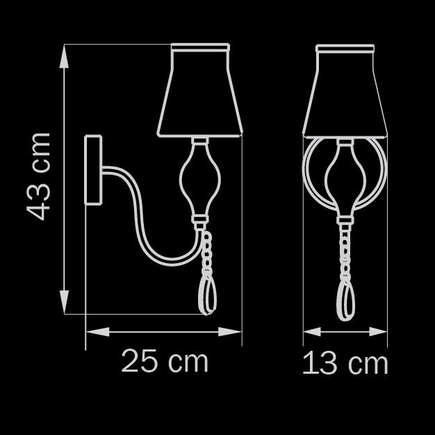 Бра Lightstar Escica 806610 LIGHTSTAR  077960 Белый;бронза  - Вид №1