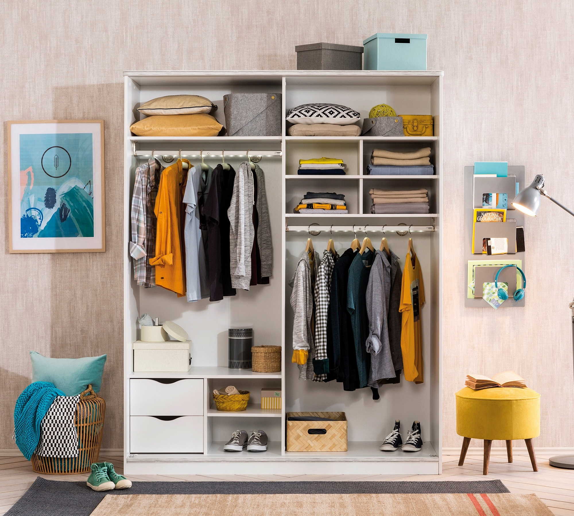 Шкаф-купе белый двухдверный White CILEK WHITE 00-3832632 Белый Santreyd  - Вид №2