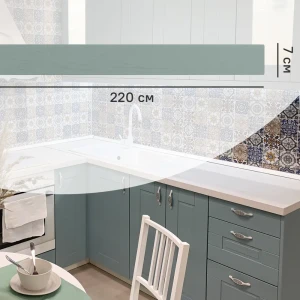 Кухонный карниз Томари 220x7 см KONSENSAМДФ цвет голубой 89423385 STLM-2181880
