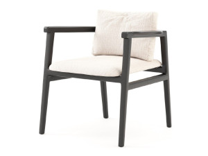 Мягкий тканевый стул с подлокотниками