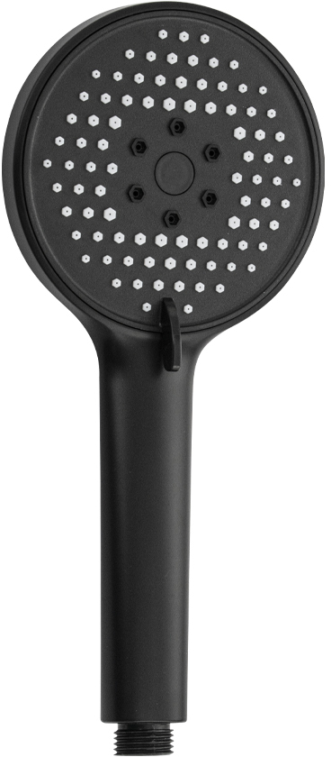 GFmark - Лейка душевая, массажная, чёрная, код: 6076