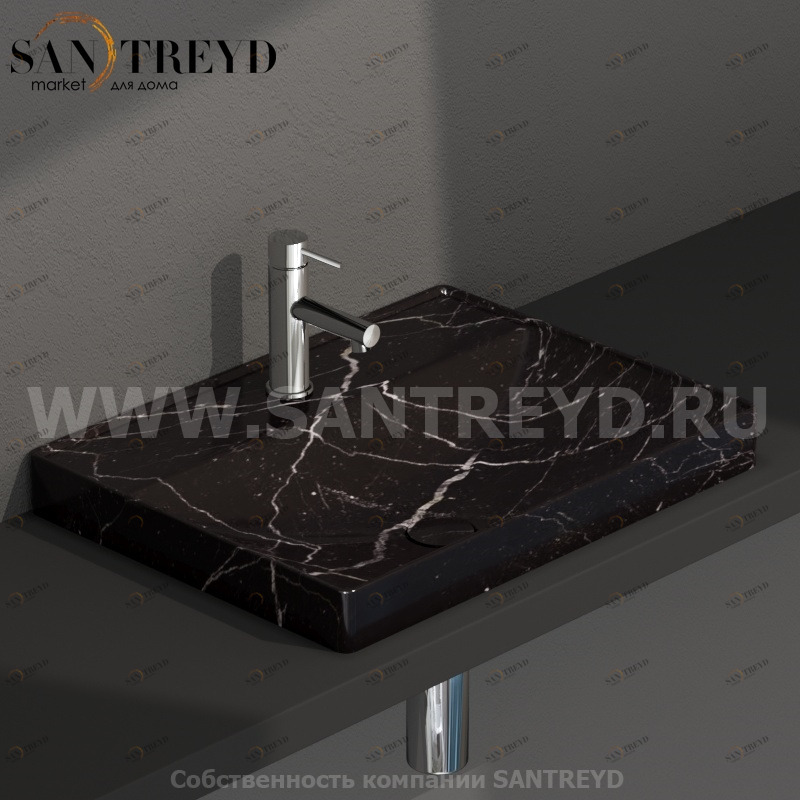 B6R62PN Встроенная раковина под столешницу прямоугольная Ceramica Globo T-EDGE