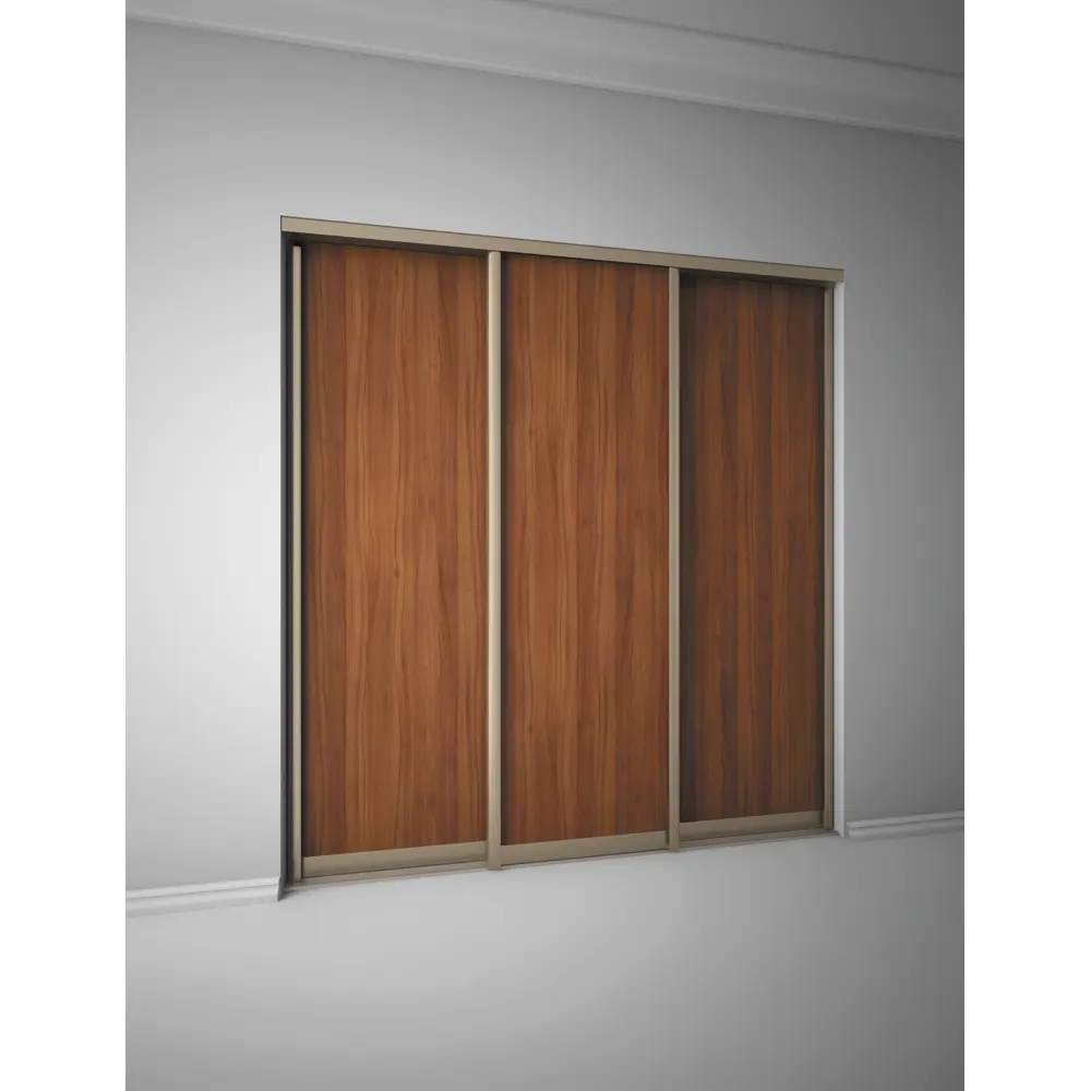 Дверь-купе Spaceo 2555x704 мм высота проема 2600 мм ЛДСП цвет орех антик/шампань Spaceo home STLM-2053585 - Вид №4