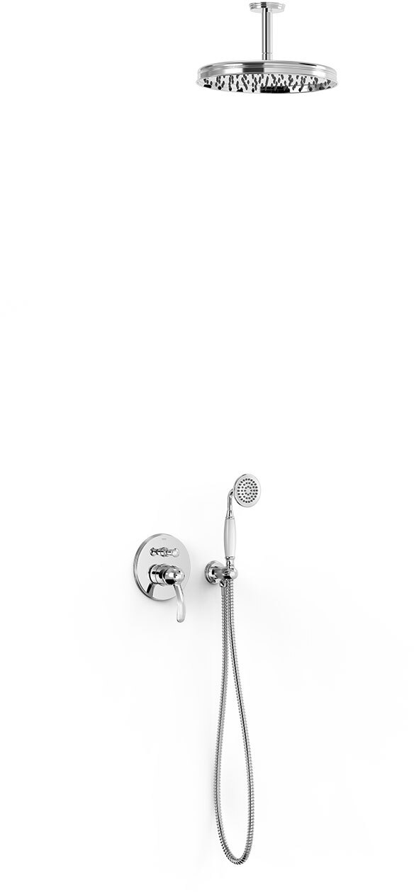 Комплект 2-ходового скрытого смесителя для душа TRES CLASIC с одной ручкой-24218004 TRES