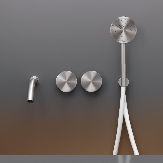 Настенные 2 прогрессивных смесители, установленные для ванной с носиком L. 170 мм и круглые ручной душ диаметр 80 мм  GIO26H CEADESIGN  - Вид №1