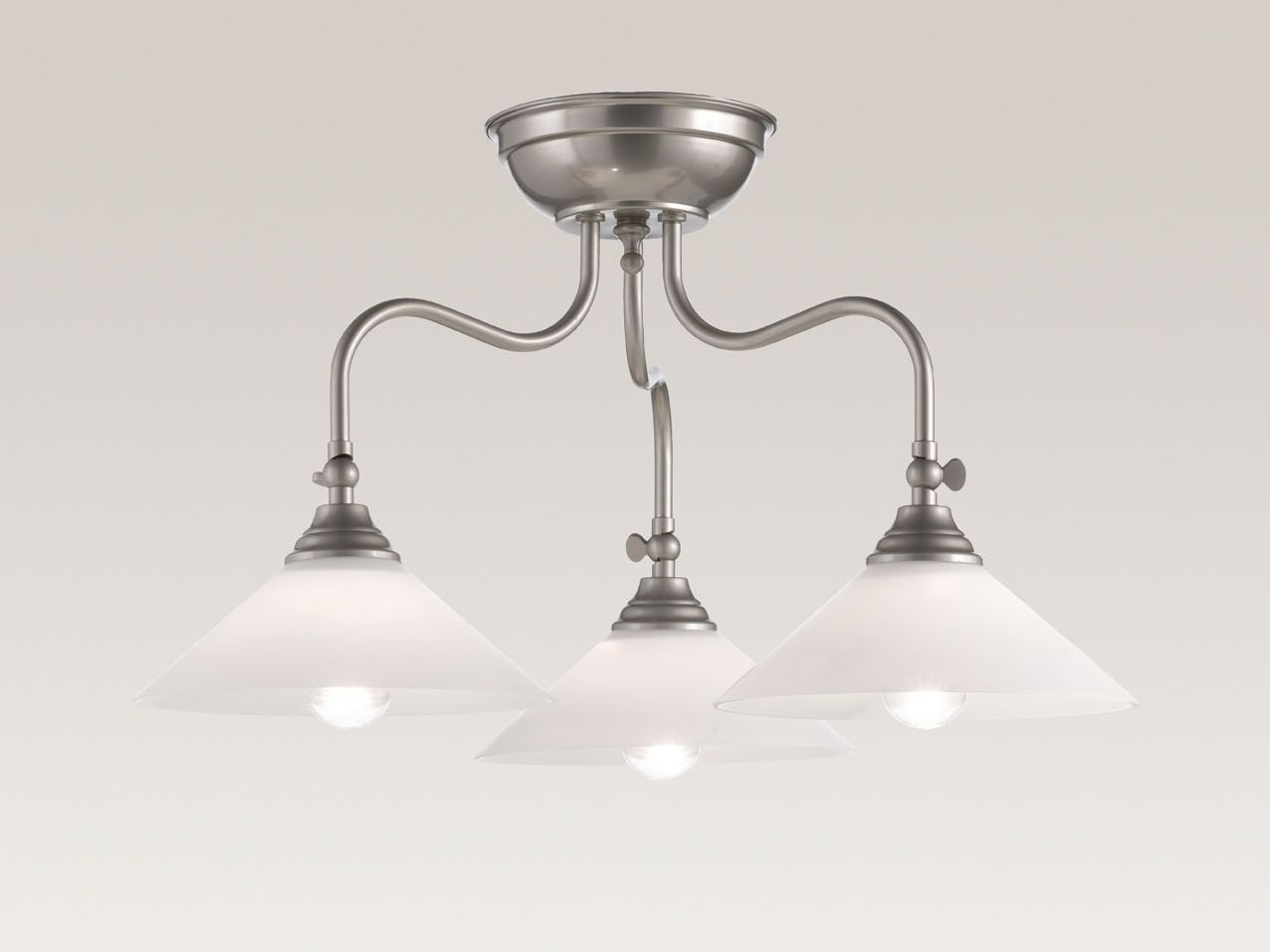 Регулируемый светодиодный потолочный светильник из латуни и стекла Cremasco Illuminazione Венецианская традиция ARCH-00018827