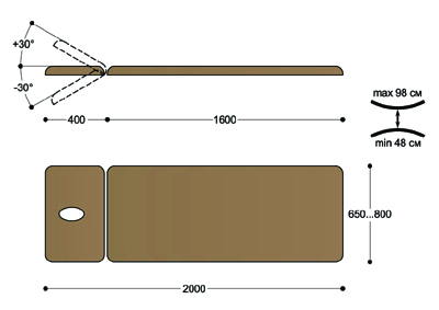 FМ2/2 Массажный стол heliox fм2/2 Heliox  - Вид №3