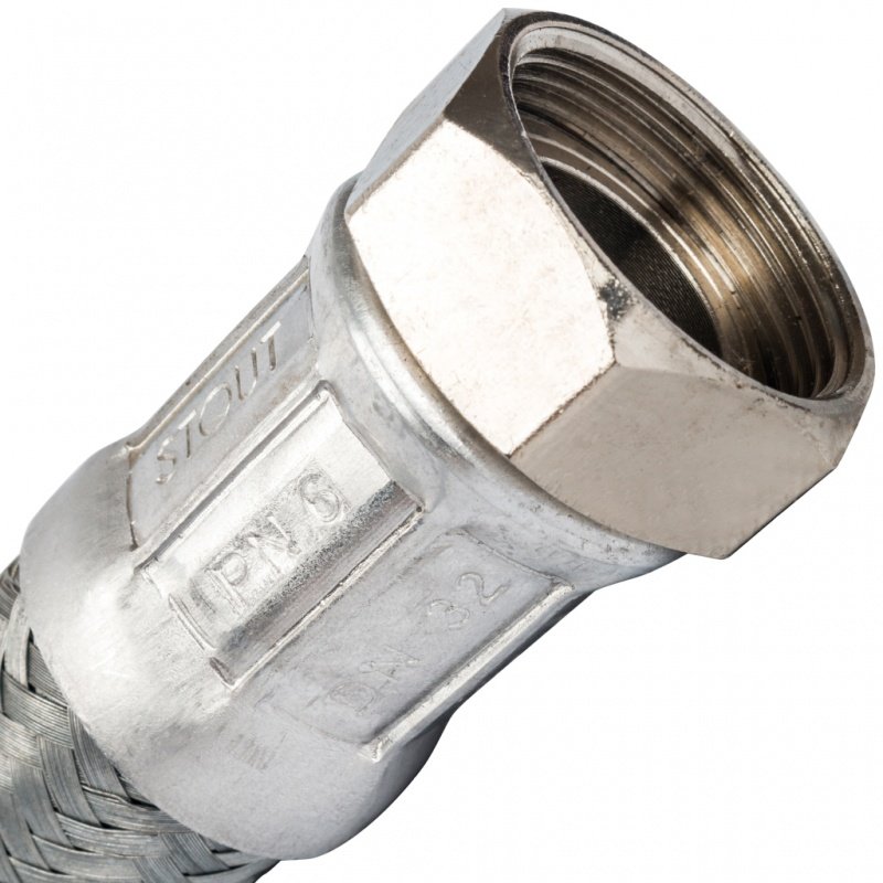 Гибкая подводка для воды ВР 1"1/4 х ВР 1"1/4 STOUT - 1000 мм SHF0157323232 - Вид №3