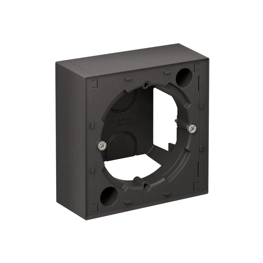 Монтажная коробка под выключатель или розетку Systeme Electric AtlasDesign 85x85 мм IP20 цвет базальт STLM-2006911 - Вид №2