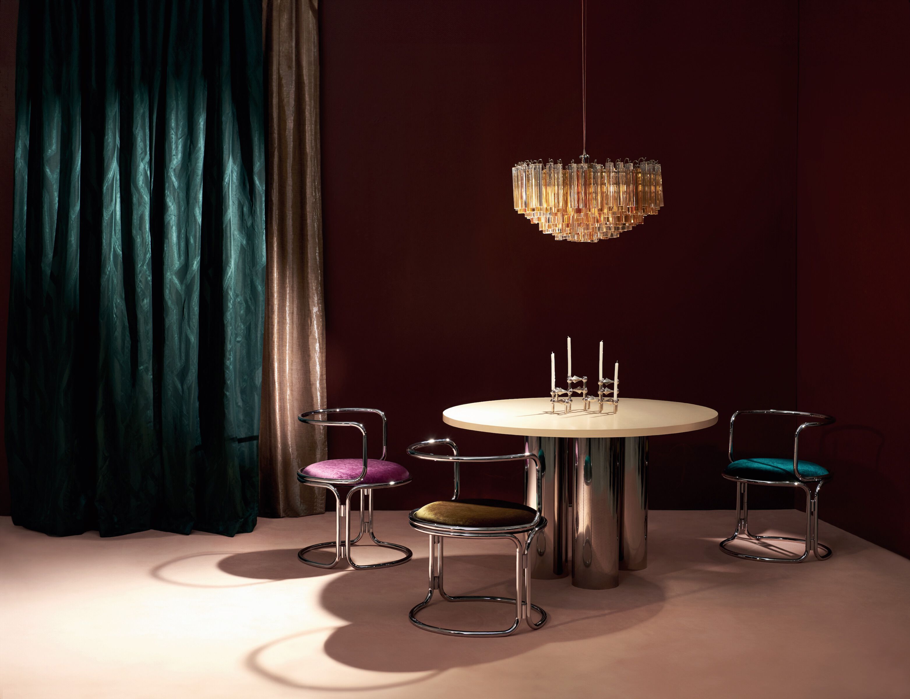 Бархатная однотонная ткань Élitis Palacio ARCH-00050120 - Вид №1