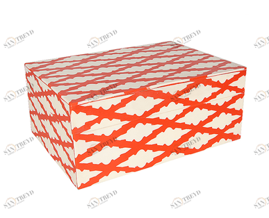 Коробка декоративная белая / красная UNICO  255375 Белый;красный 