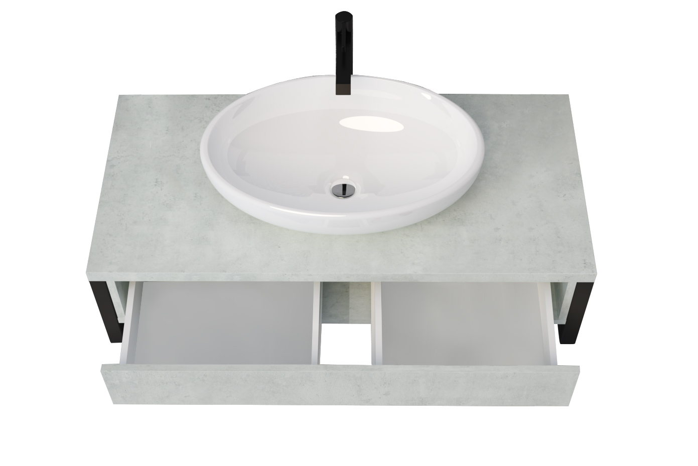 У85853 Тумба GRUNGE LOFT 100П 1в.я Бетон светлый 1 Marka GRUNGE LOFT 