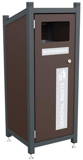 Lazzari Урна из оцинкованного листового металла для раздельного сбора отходов sun-id-1477619 - Вид №3