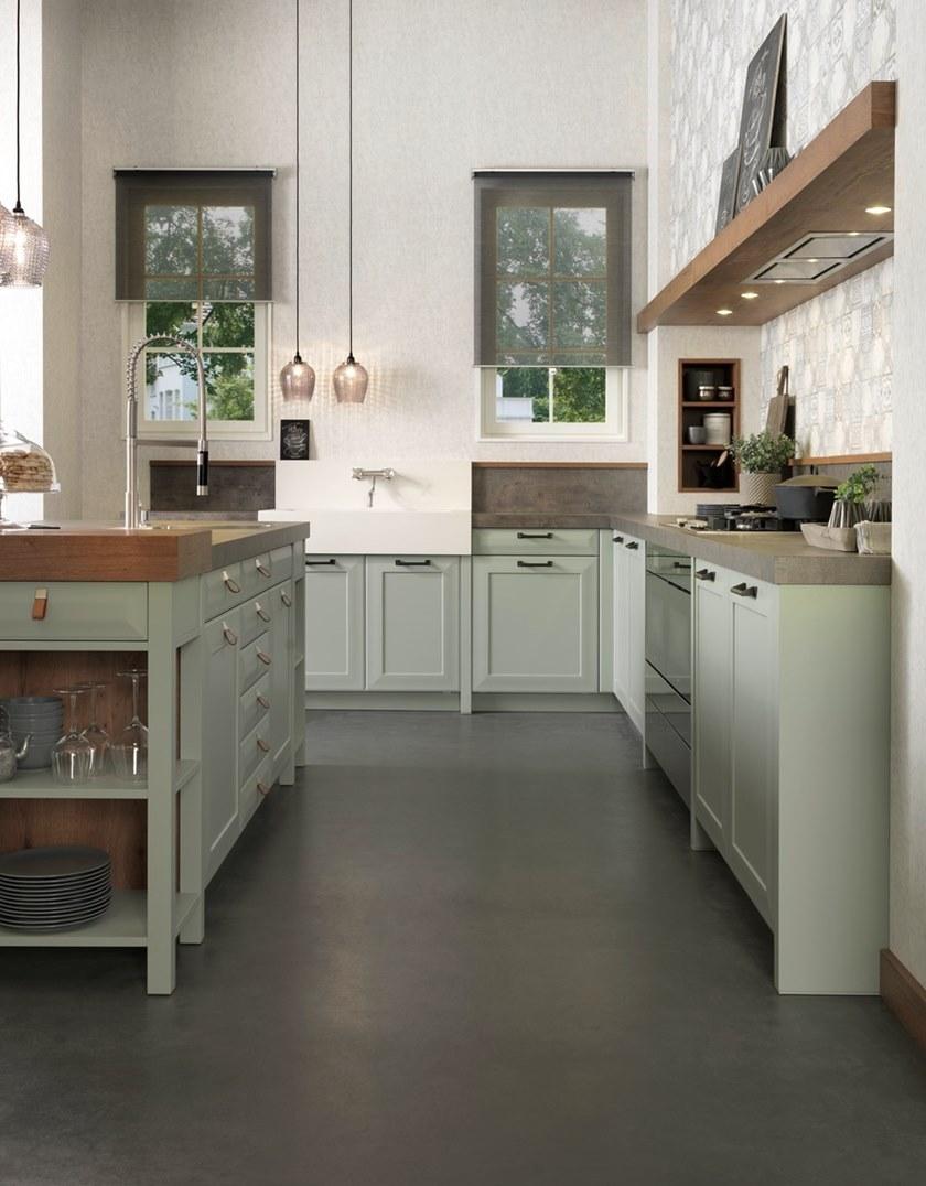 rational Кухня из стали и дерева с островом Cottage sun-id-1486852 - Вид №1