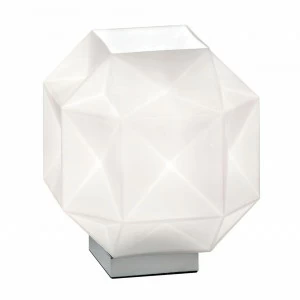 Настольная лампа дизайнерская Going Diamond TL1 Small IDEAL LUX ИНТЕРЬЕРНЫЕ 080730 Белый;серебро
