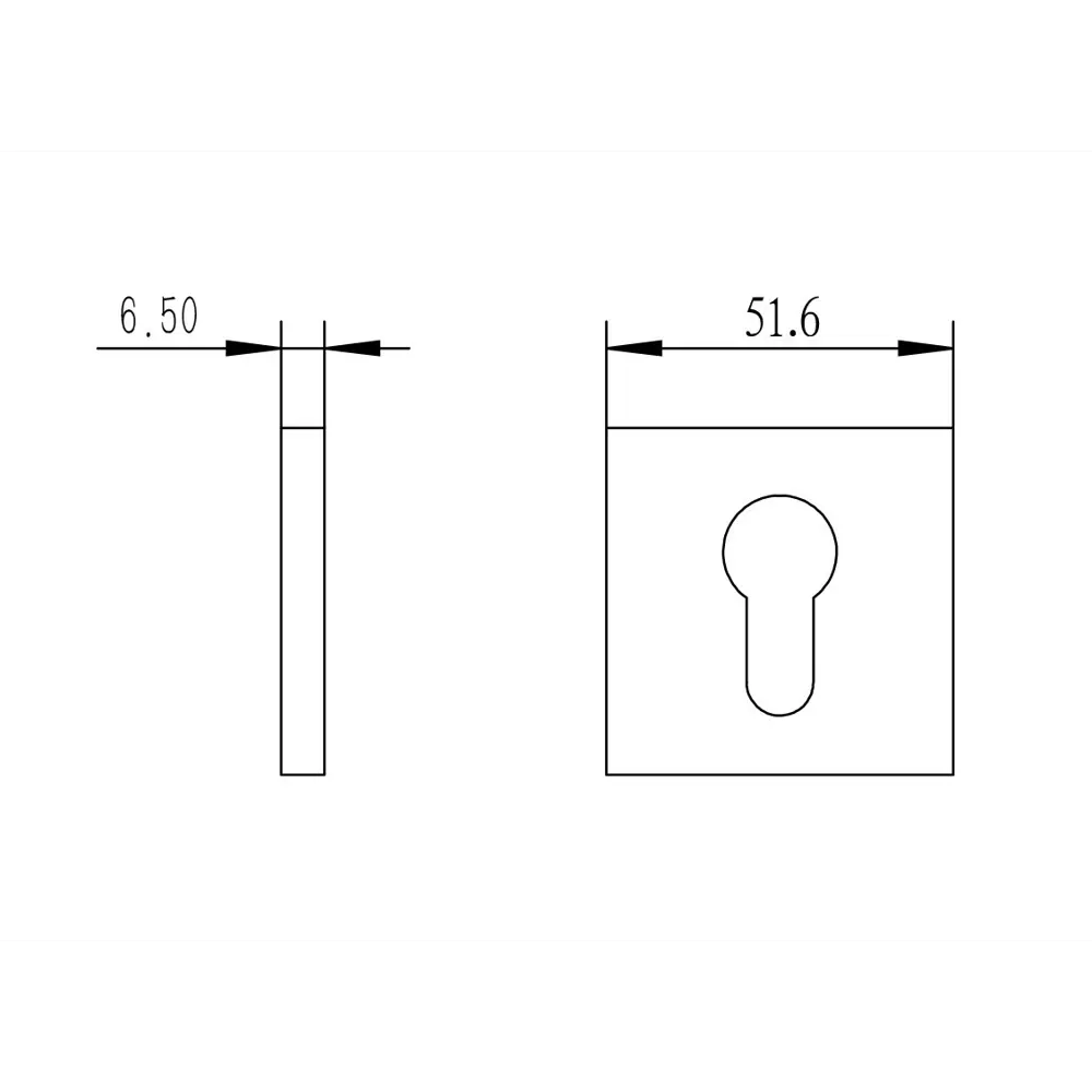 Накладка на замочную скважину Edson EDS-SC-Q2 51.6 мм цвет белый STLM-2003846 - Вид №4