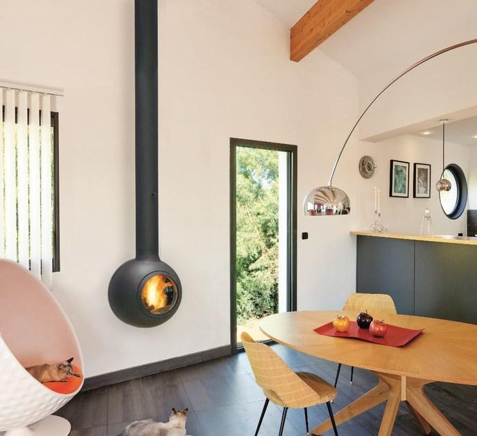 Focus creation Настенный камин с панорамным остеклением Emifocus sun-id-1364417 - Вид №2