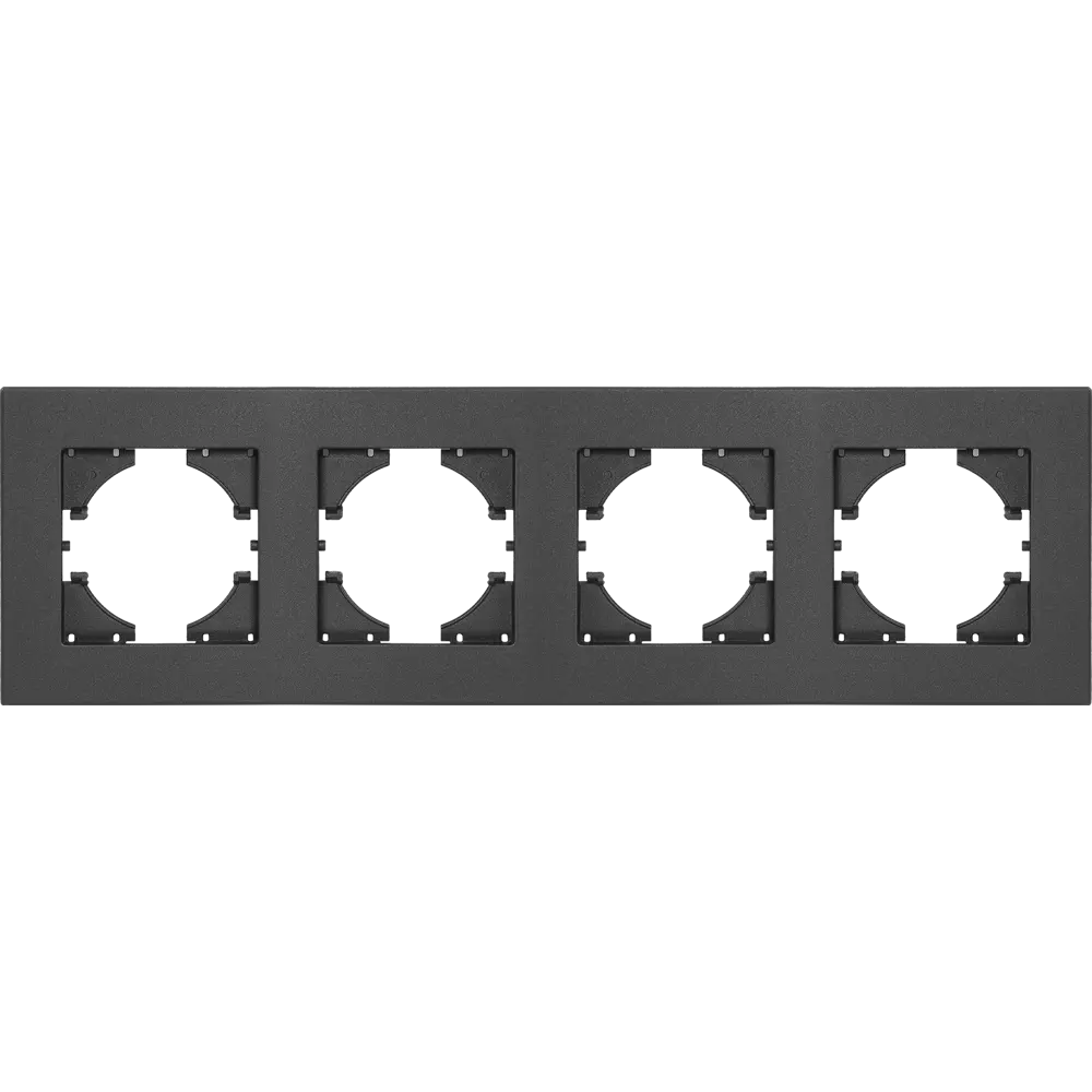 Рамка GUSI Electric City на 4 поста в цвете графит 84695736 Ugra STLM-0053830