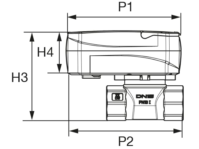 Прямой и резьбовой моторизованный шаровой кран "Top Entry" TECO T4E ARCH-00094842 - Вид №2