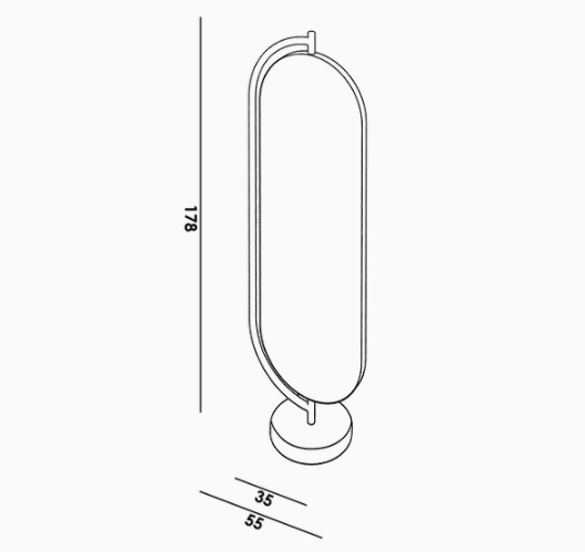 Secolo Giove Напольное вращающееся зеркало с мраморной основой  Standard, сатинированная сталь, отделка тканью Standard  - Вид №4