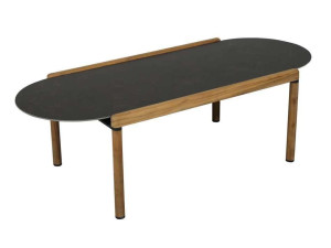 Керамический овальный садовый журнальный столик