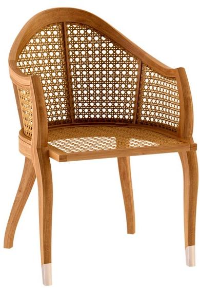 ASTELLO Садовый стул из тика с подлокотниками Tulipe Tu.sf1.f1 - Вид №1