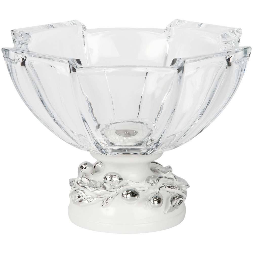 52106,52107 Фруктовница и ваза Oliva Branch Silver BOGACHO 4627196591394, 4627196591424 - Вид №1