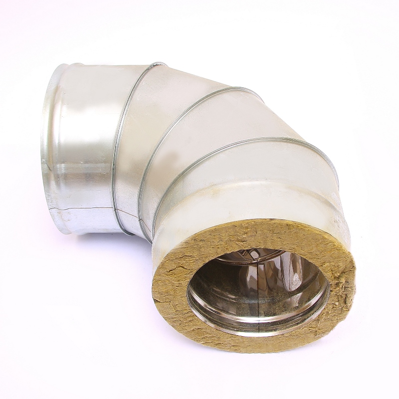 Сэндвич-колено 90" Ferrum Ф160х250 оцинкованная сталь (430/0,5мм) FD08160N4FC - Вид №1