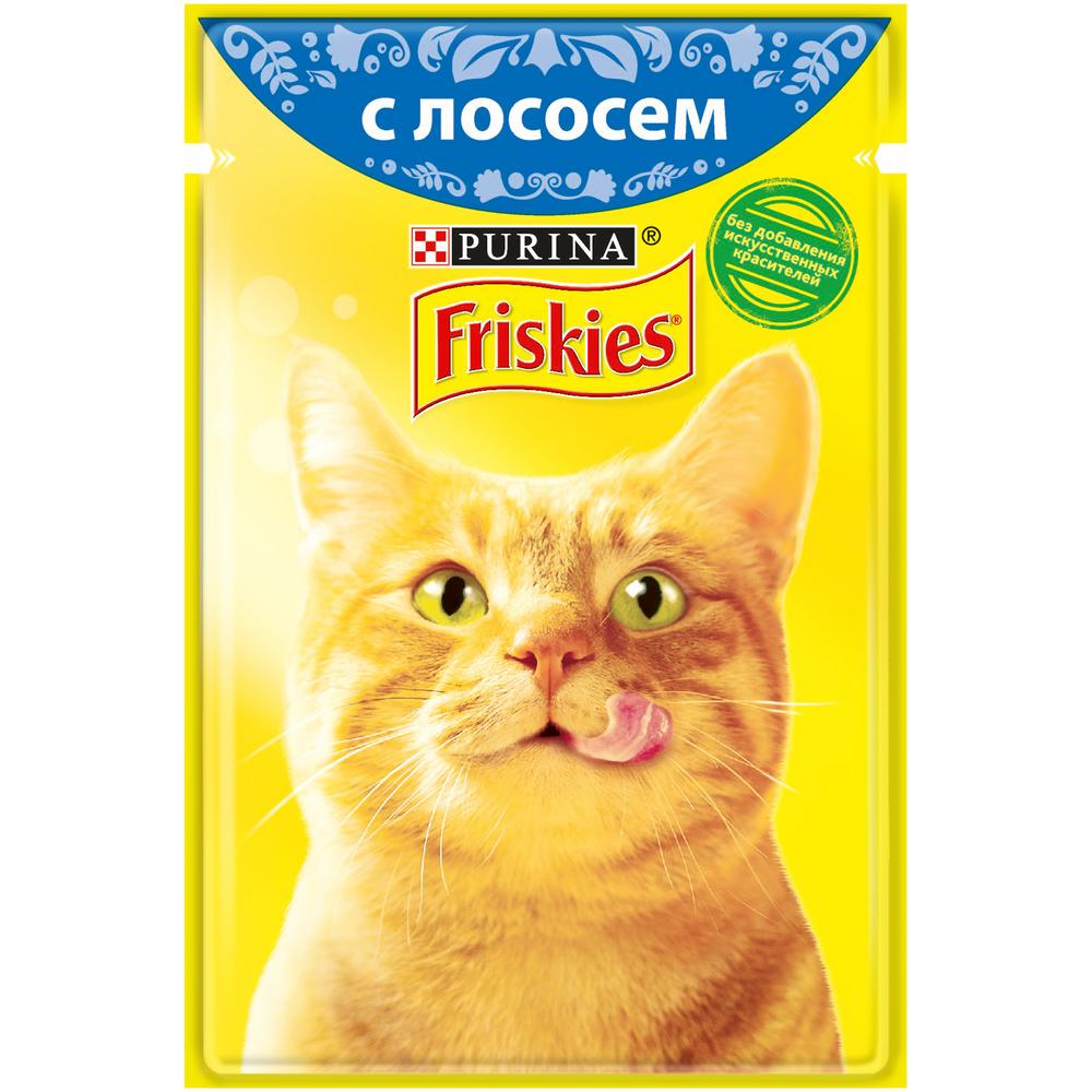 ПР0051849 Корм для кошек с лососем в подливе, пауч 85 г Friskies 
