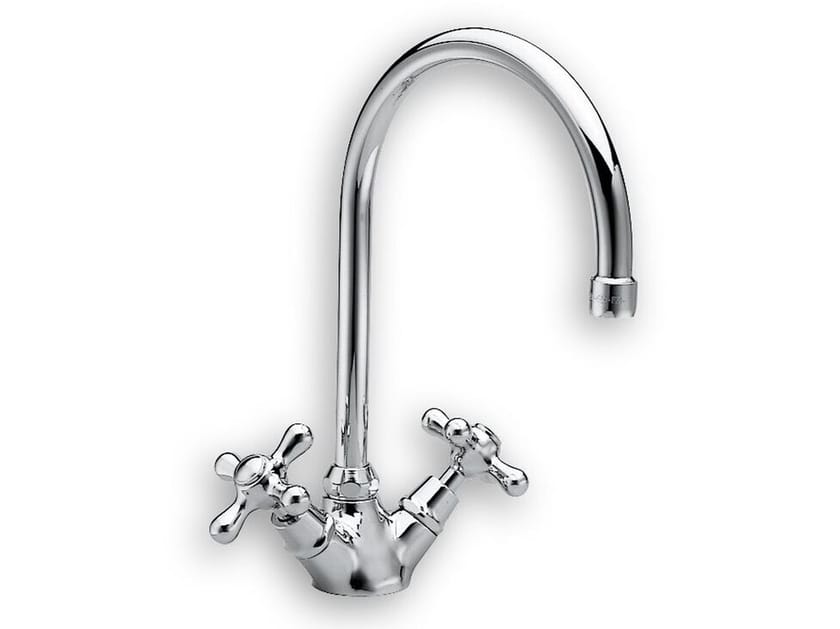 Одно отверстие столешница кухонный кран с поворотным изливом CRISTINA Rubinetterie кухня-Classic Collection ARCH-00115051