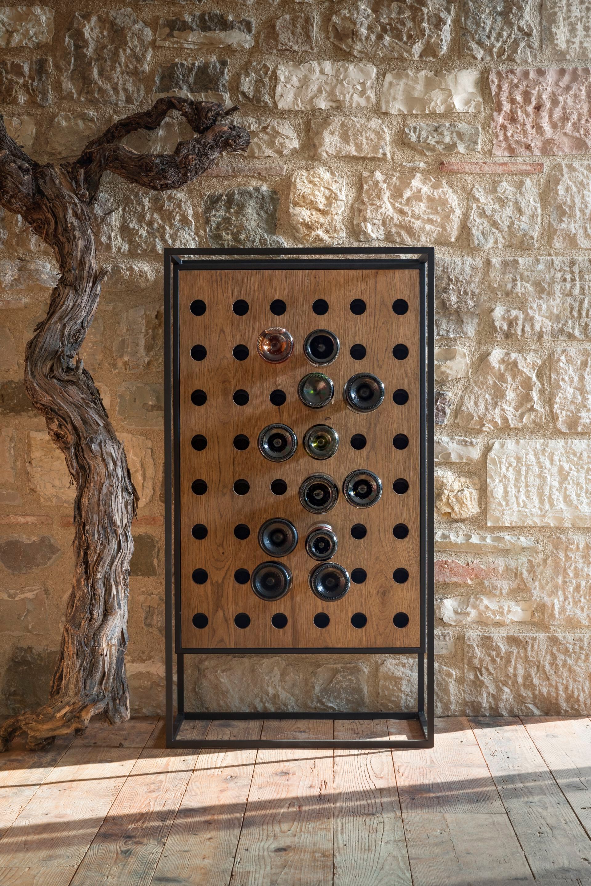 Напольная винная стойка из стали и дерева Canel Fucina Design TOTEM ARCH-00144074 - Вид №2