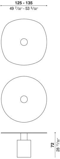 ACERBIS Круглый мраморный стол на металлической основе sun-id-1491845 - Вид №3