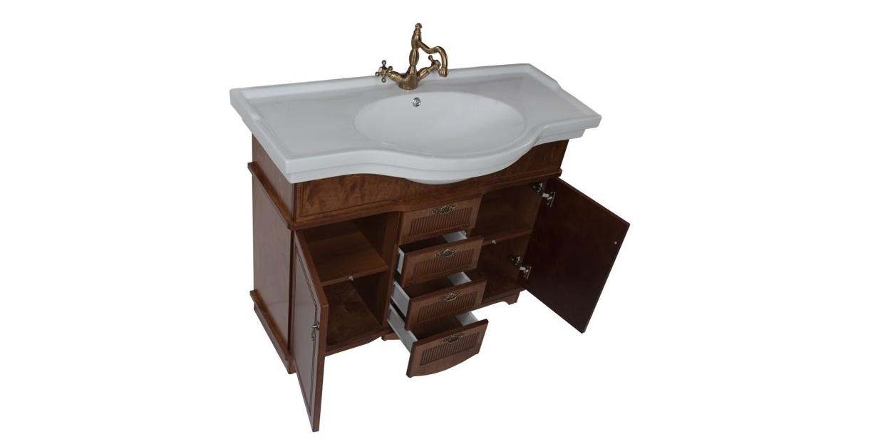 Комплект мебели Aquanet Луис 110 темный орех 00173200 - Вид №4