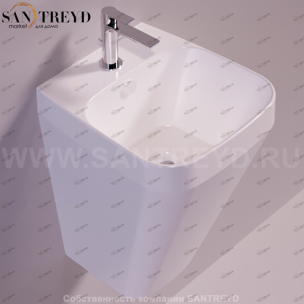 BB13BIANCO Подвесная раковина настенная прямоугольная Simas Baden Baden белая