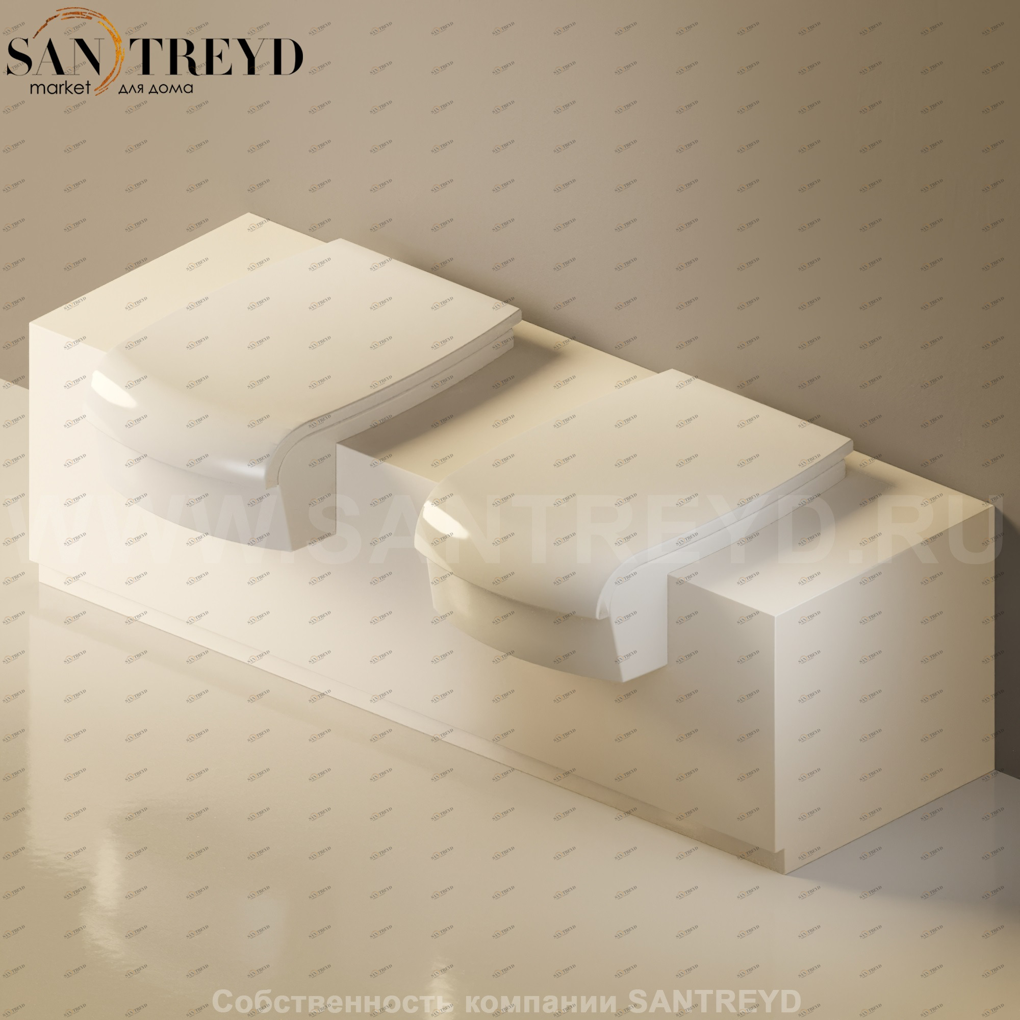 Flaminia UNA Консоль для унитаза и биде от 135 до 200 см бежевая UNA200WB.9003 Ceramica Flaminia UNA200WB9003