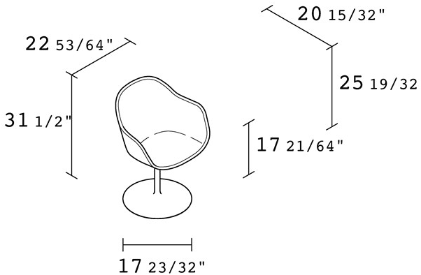 Alias Поворотное кожаное кресло с подлокотниками New lady 07d - Вид №2