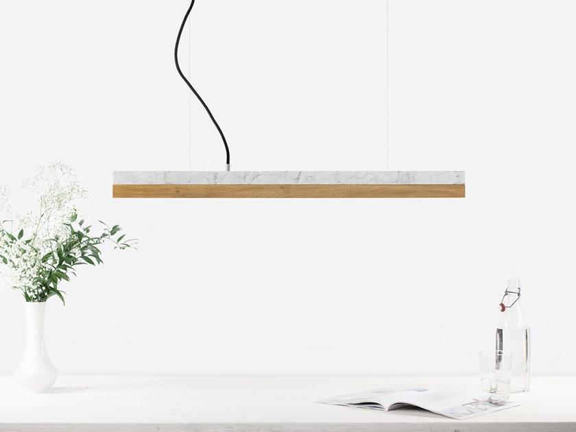 GANTlights Светодиодный подвесной светильник из каррарского мрамора и дуба C sun-id-1418154 - Вид №1