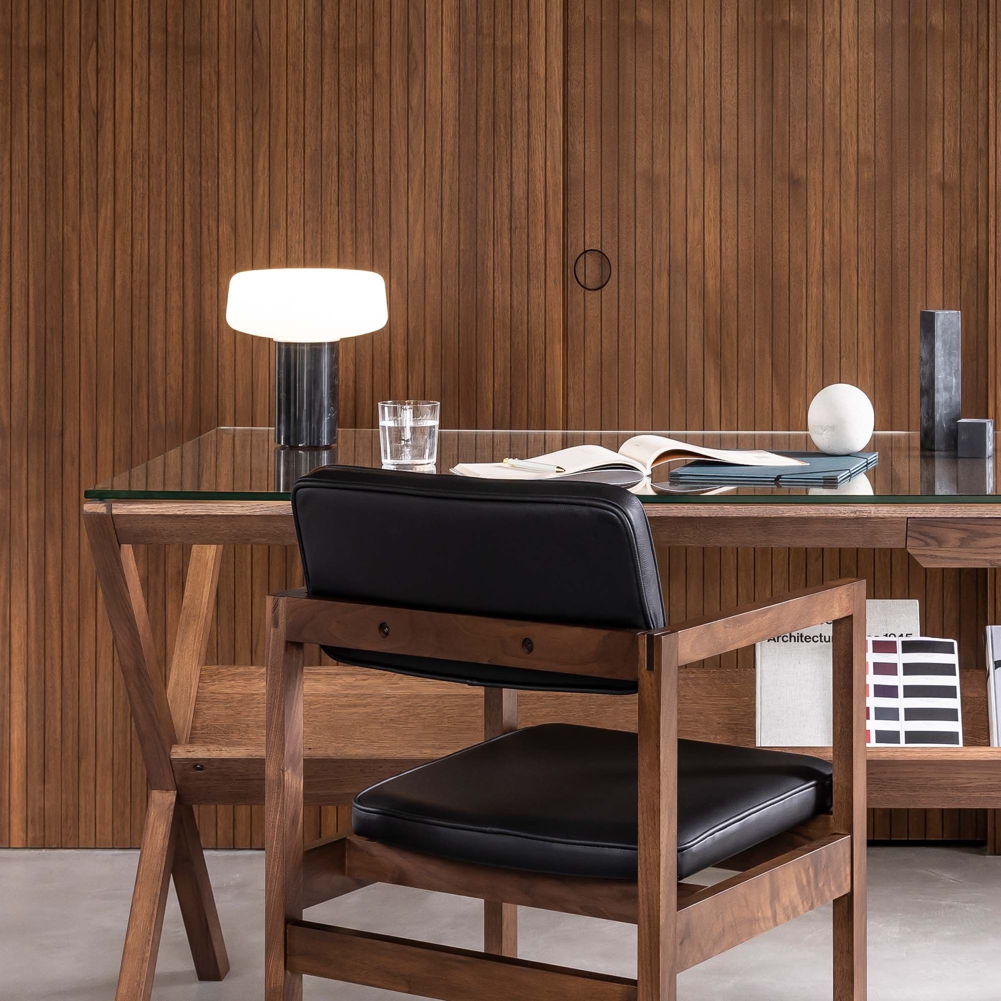 Черная мраморная светодиодная настольная лампа Marquina Case SOLID ARCH-00096833 - Вид №6